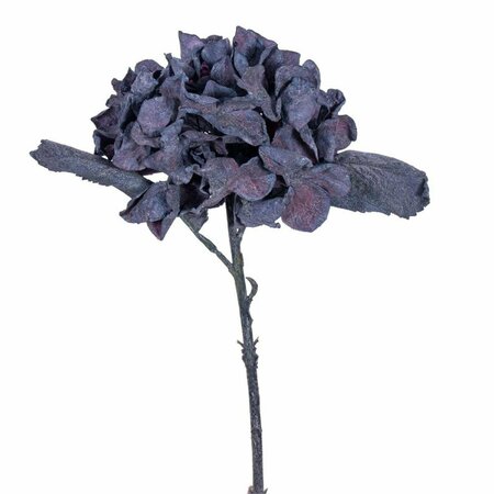 VICKERMAN 13 in. Grey & Blue Dried Hydrangea Spray, 6 Piece, 48PK FM224017